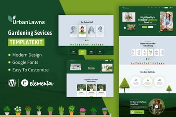Urban Lawns - Gardening Elementor Template Kit