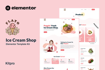 Flato - Ice Cream Shop Elementor Template Kit