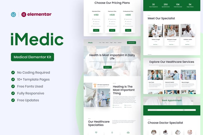 Medicly - Medical Elementor Pro Template Kit