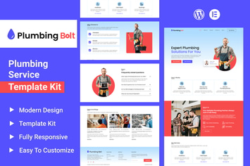 Plumbing Bolt - Plumbing Services Elementor Template Kit