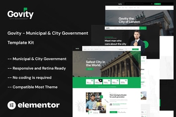 Govity - Municipal & Government Elementor Template Kit