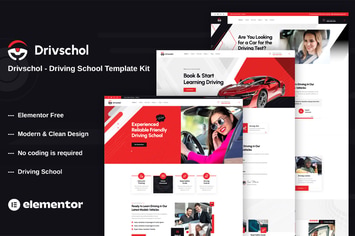 Drivschol - Driving School Elementor Template Kit