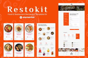 Restokit - Food & Restaurant Elementor Template Kit