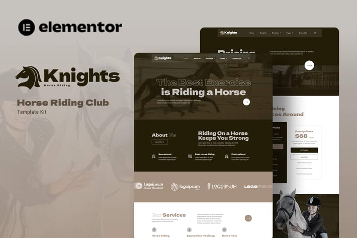 Knights - Horse Riding Club Elementor Template Kit