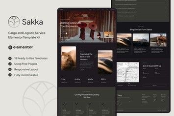 Sakka - Photography Service & Portfolio Elementor Template Kit