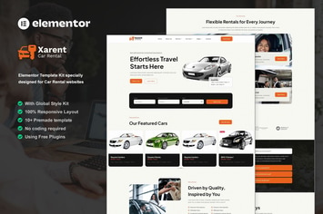 Xarent - Car Rental Elementor Template Kit