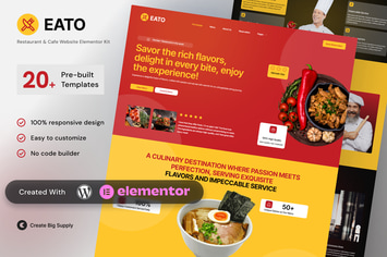 Eato - Restaurant & Cafe Elementor Template Kit