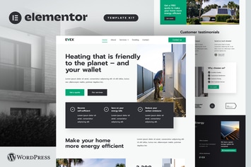 Evex - Heat Pumps & Renewable Energy Elementor Template Kit