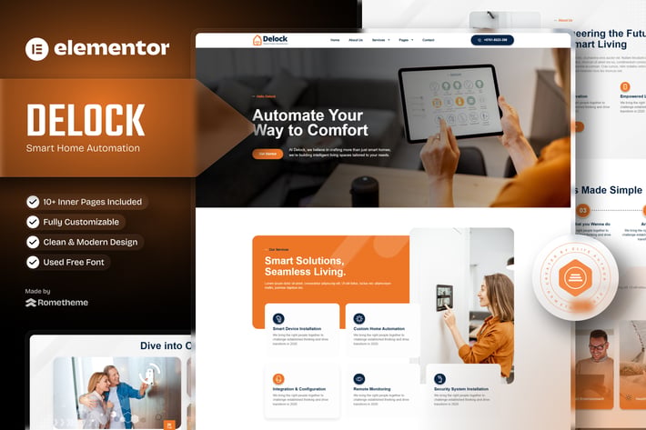 Delock - Smart Home Automation Elementor Template Kit