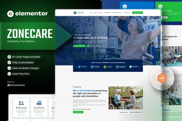 Zonecare - Disability Foundation Elementor Template Kit