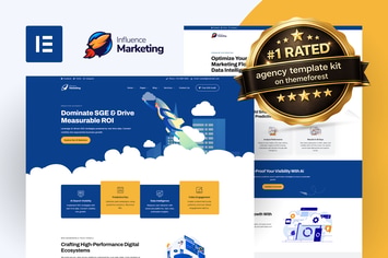 Influence Marketing - SEO & Digital Agency Elementor Pro Template Kit
