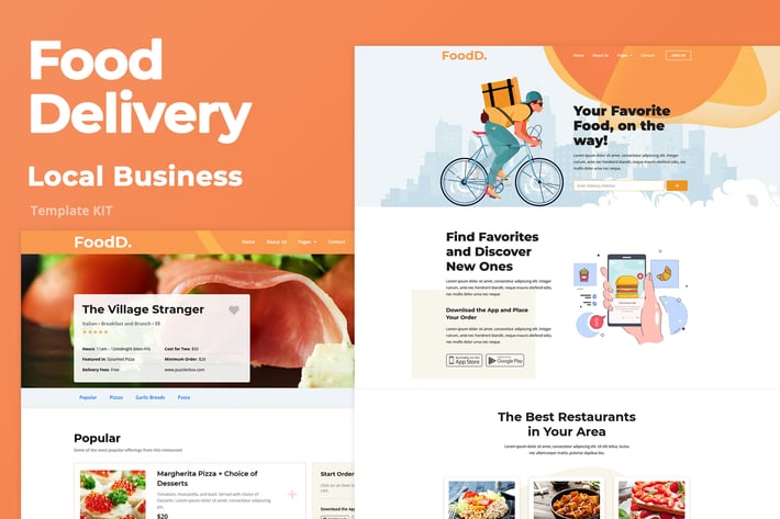 FoodDelivery - Local Business Elementor Template Kit