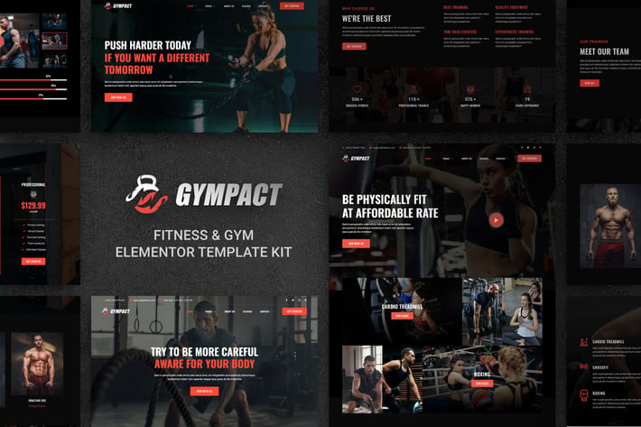 Gympact - Fitness & Gym Elementor Template Kit