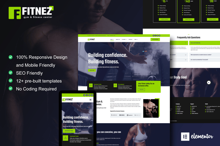 Fitnez - Fitness & Gym Elementor Template Kit
