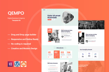 Qempo - Digital Service Agency Elementor Template Kit
