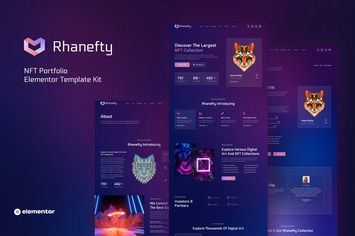 Rhanefty - NFT Portfolio Elementor Template Kit