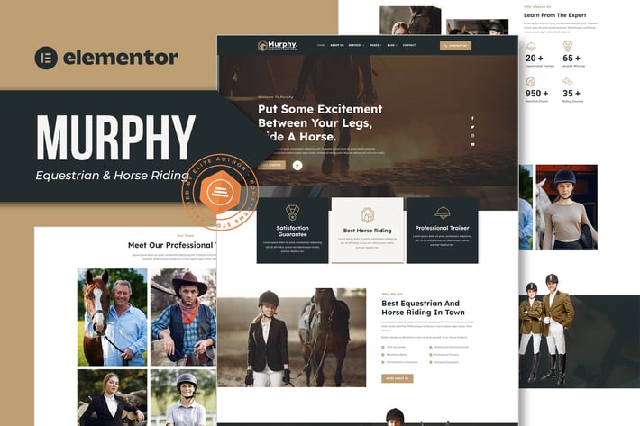 Murphy - Equestrian & Horse Riding Elementor Template Kit