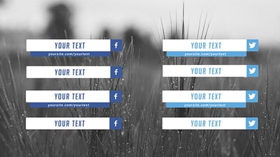 Flat Social Media Lower Thirds