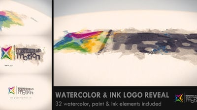Watercolor & Ink Logo Reveal