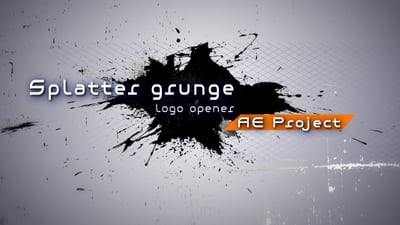 Splatter grunge - Logo opener AE project