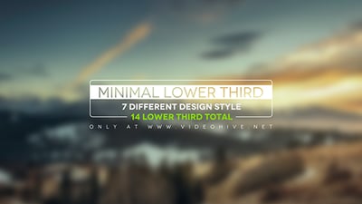 Minimal Lower Thirds
