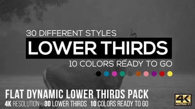 Flat Dynamic Lower Thirds Pack