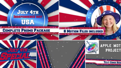 July 4th USA Patriotic Broadcast Promo Pack - Apple Motion