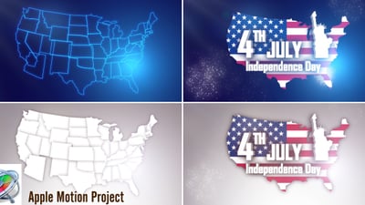 USA Independence Day Opener - Apple Motion