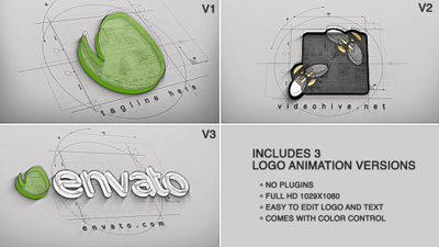 Architect Logo Reveal (3 versions)