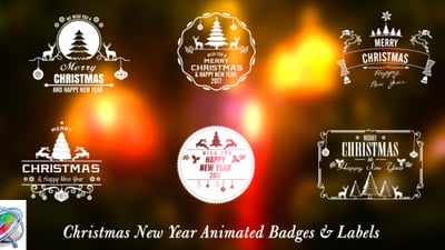 Christmas New Year Badges - Apple Motion