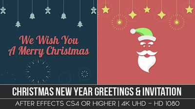 Christmas New Year Greeting & Invitation