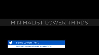 Minimalist Lower Thirds