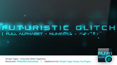 Simple Typer - Futuristic Glitch Typeface