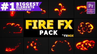 Flash FX Flame Elements | Premiere Pro MOGRT