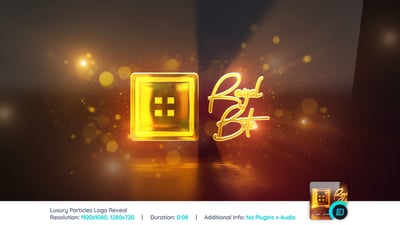 Luxury Particles & Reflection Logo Reveal