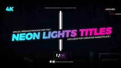 Neon Light Titles for Premiere