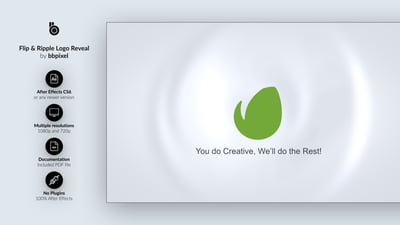 Flip & Ripple Logo Reveal