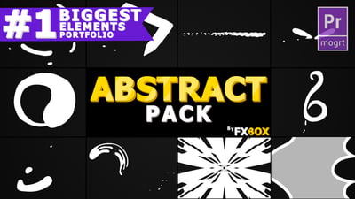Cartoon Abstract Elements | Premiere Pro MOGRT
