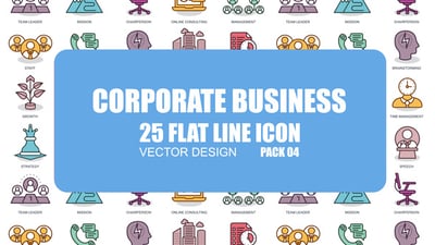 Corporate Business - Flat Animation Icons