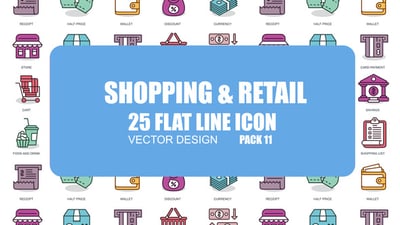 Shoping And Retail - Flat Animation Icons