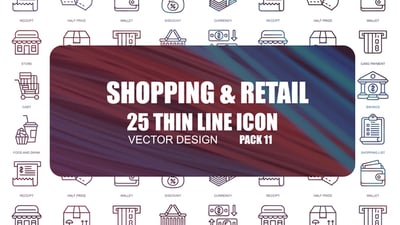 Shopping And Retail – Thin Line Icons