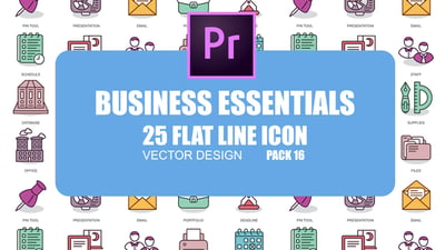 Business Essentials – Flat Animation Icons (MOGRT)