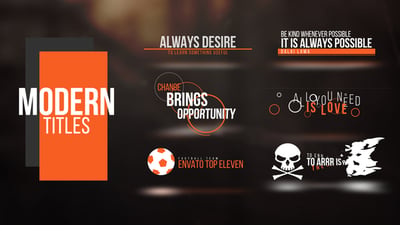 Modern Animated Titles