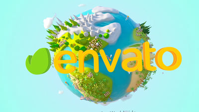 Cartoon Earth Logo