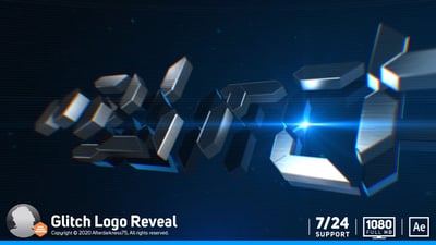 Glitch Logo Reveal