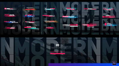 Colored Stripes Lower Thirds