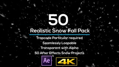 Snow Backgrounds Projects Pack - 50 Realistic Snow Overlays