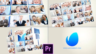 Multi Image 3D Display Logo Opener - Premiere Pro