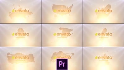 World Countries Logo Pack V3 - Premiere Pro