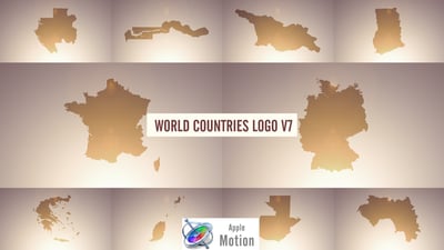 World Countries Logo & Titles V7 - Apple Motion